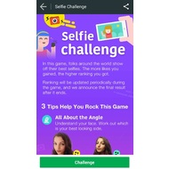 Selfie challenge tab in Photo Grid