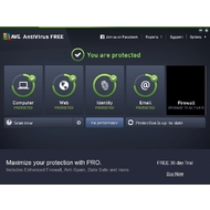 The main screen of AVG AntiVirus Free
