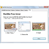 Help tab of RarZilla Free Unrar
