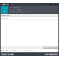 Scanning screen of Comodo Antivirus