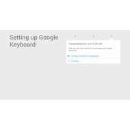 Google Keyboard setup has been finished
