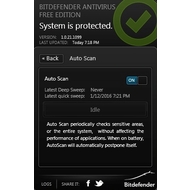 Auto Scan page in BitDefender Antivirus Free