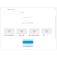 Share screen function in Cisco Webex Meetings