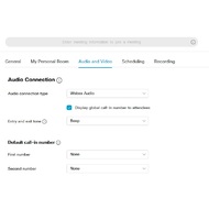 Audio settings of Cisco Webex Meetings